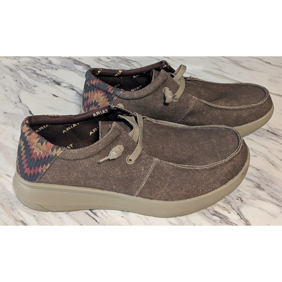 ARIAT MEN'S SOUTHWESTERN PRINT HILO STRETCH LACE CASUAL SHOE Size 11.5 - Picture 4 of 10